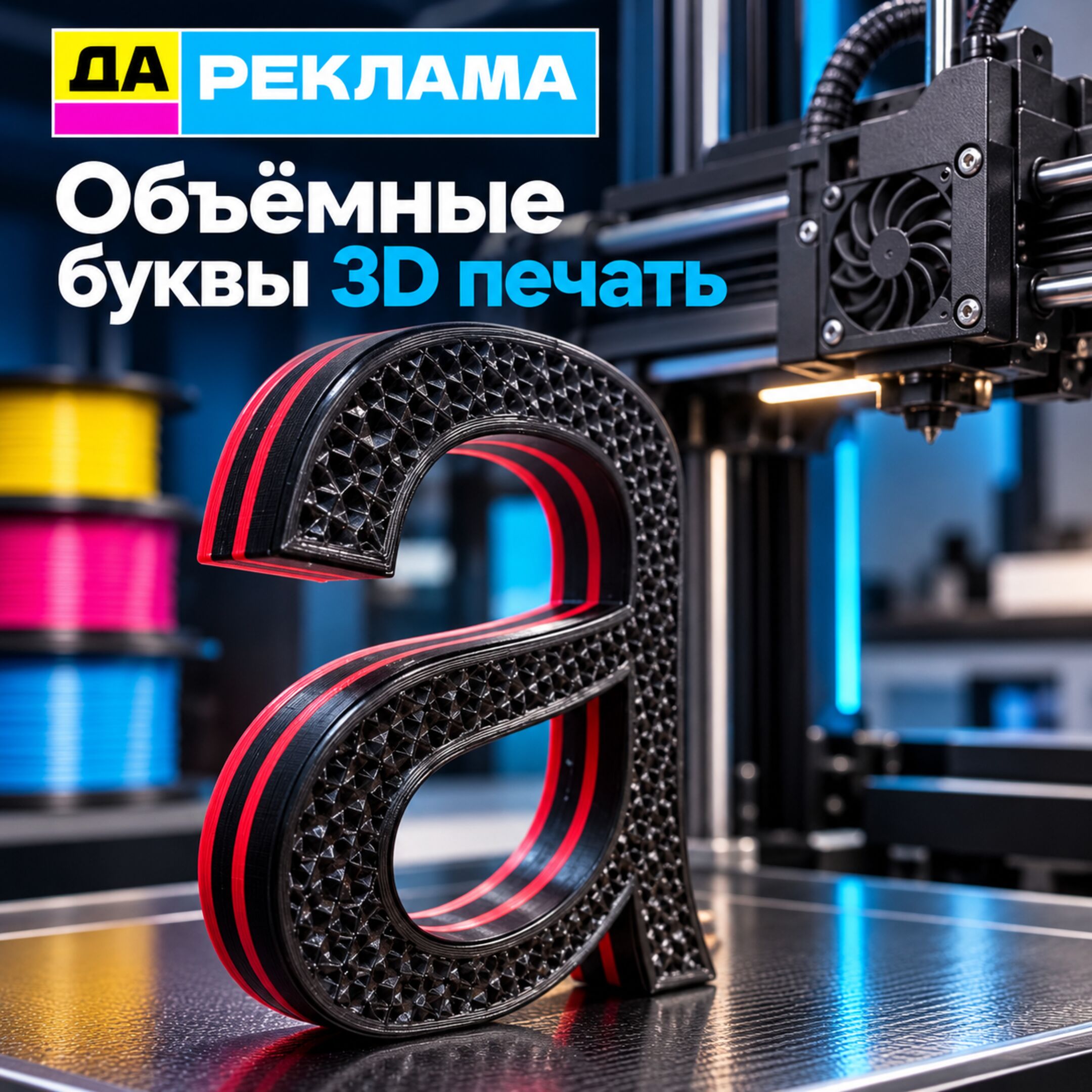 Объёмные буквы 3D печать